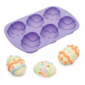 Molde silicona huevo pascua x6
