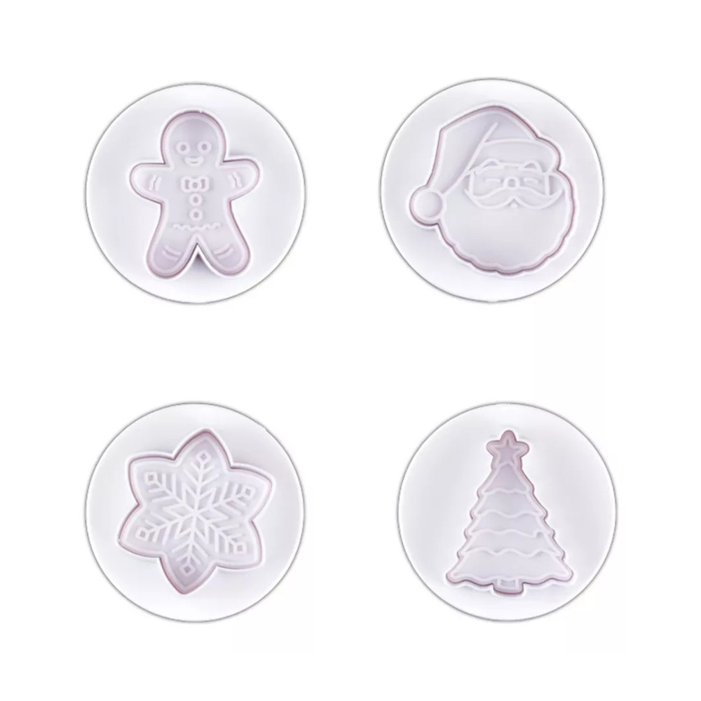 Cortadores push print navideños x 4