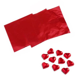 Papel metalizado rojo 10x10 x 100 Und
