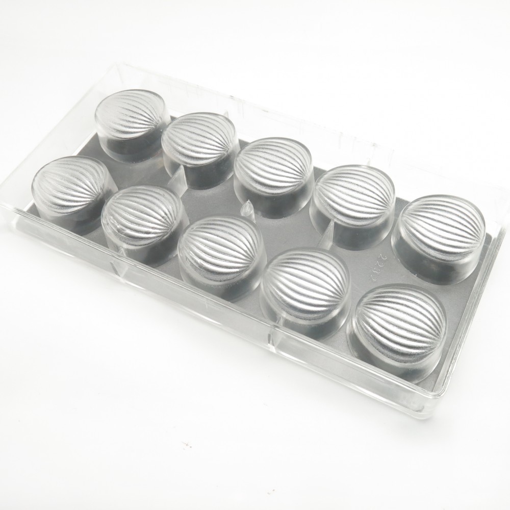 Molde policarbonato conchas grandes x 10 Cav