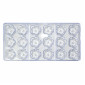 Molde policarbonato flores x 18 cav