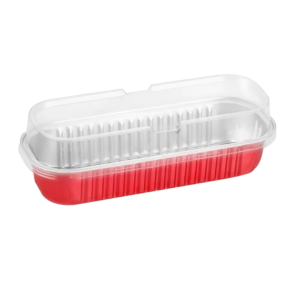 Empaque rectagular rojo x 10 Und