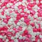 Gragea corazón mini rosado/blanco x 1 Kg       
