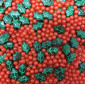 Gragea hojas y perlas navideñas x 3 Kg