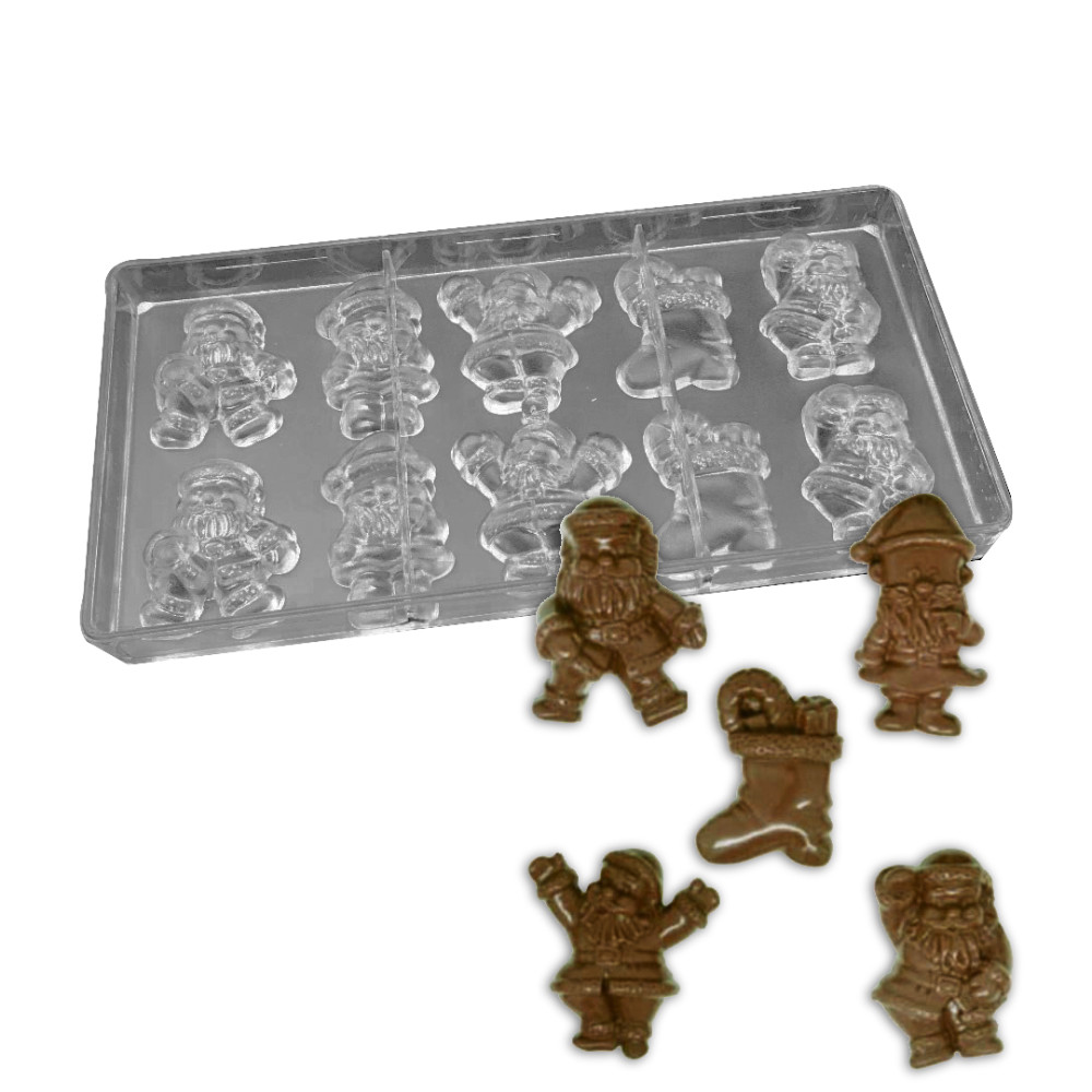 Molde policarbonato navidad x 10 Cav