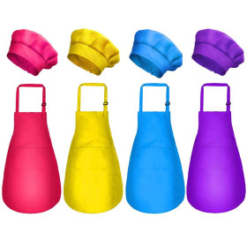 Delantal/gorrito de colores para niños