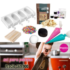 Set pastelero paletas para niños