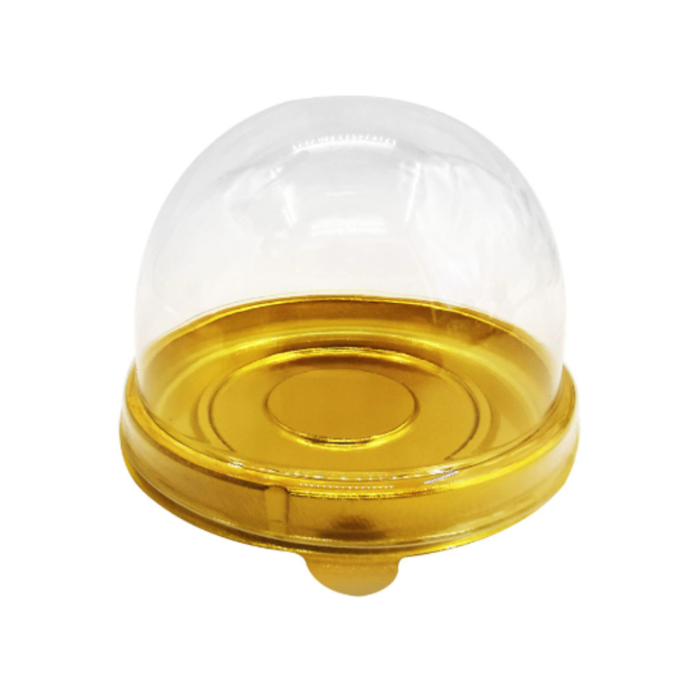 Empaque redondo dorado x 10 Und