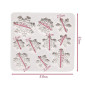 Molde silicona copo de nieve x 10