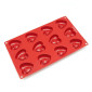 Molde silicona postre mini corazon relleno