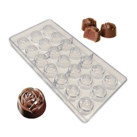 Molde policarbonato rosa x 21 cav