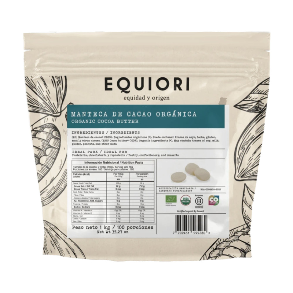 Manteca cacao equiori  X 1 kg