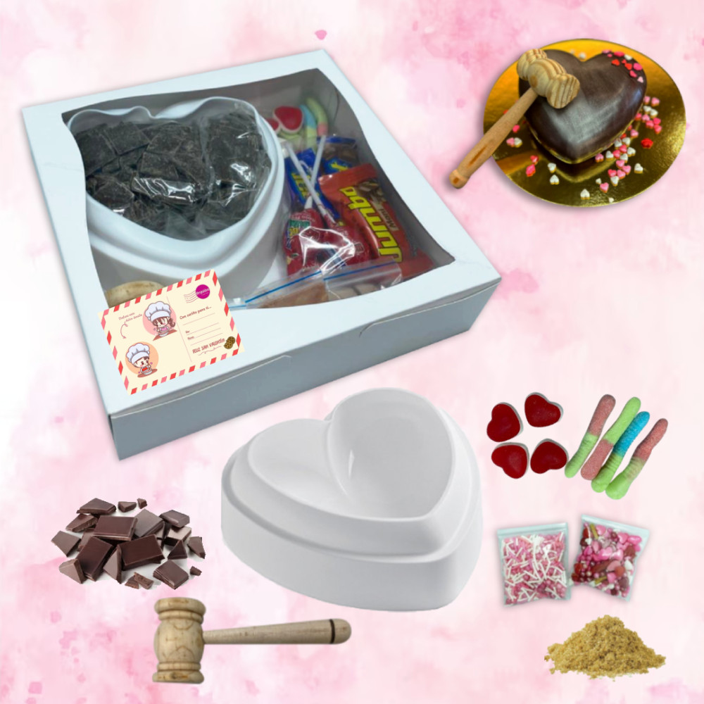 Kit amor y amistad corazón de chocolate
