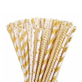 Palos pops dorados  x 100 und