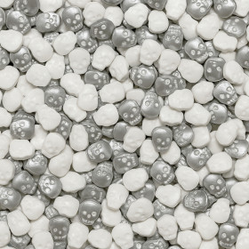 Gragea calavera plateada/ blanca x 90 gr