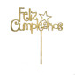 Topper Feliz cumpleaños #23 Dorado
