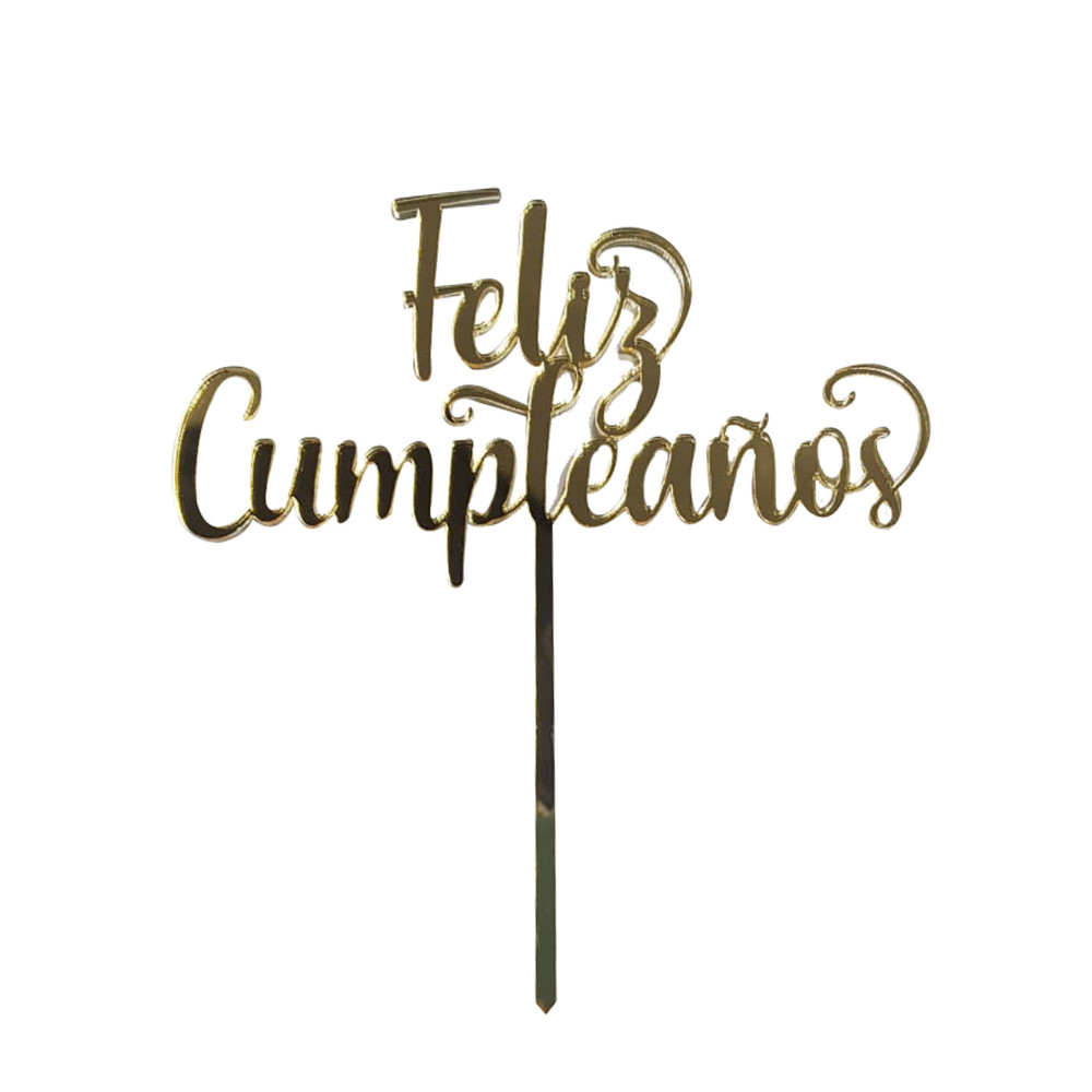 Topper espejo Feliz cumpleaños #9