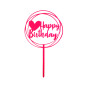 Topper Happy birthday #15 Fucsia