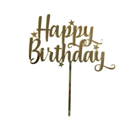 Topper espejo Happy birthday #4