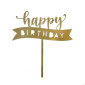 Topper Happy birthday #8 Dorado
