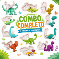 Kit silicona dinosarios x 11