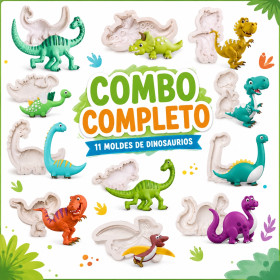 Kit silicona dinosarios x 11