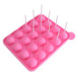 Molde/base silicona pops x 20 cav
