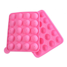Molde/base silicona pops x 20 cav