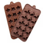 Molde silicona choco estrellas x 15 cav