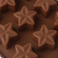 Molde silicona choco estrellas x 15 cav