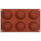 Molde en silicona semiesfera x 6 cav