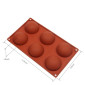 Molde en silicona semiesfera x 6 cav