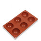 Molde en silicona semiesfera x 6 cav