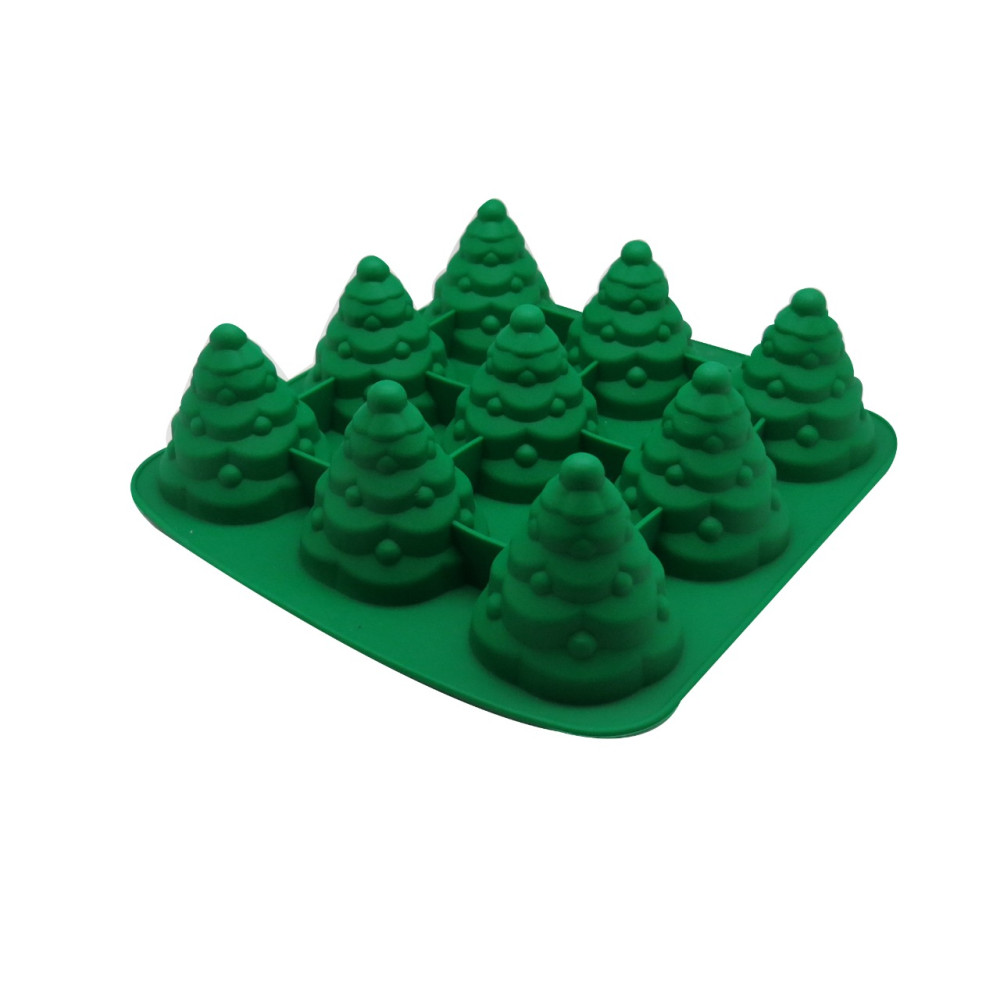 Molde silicona arbol navidad x 9