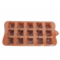 Molde silicona cuadrado x 15 cav