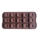 Molde silicona choco cuadros hueco x 15 cav