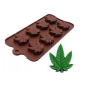 Molde silicona choco marihuana x 8 cav
