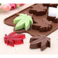 Molde silicona choco marihuana x 8 cav
