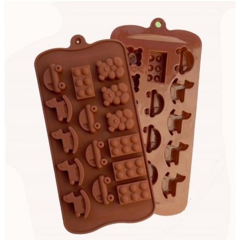 Molde silicona choco baby x 15 cav