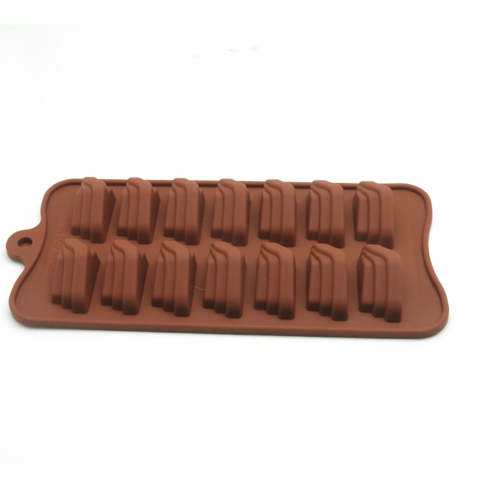 Molde silicona choco rectangular x15 cav