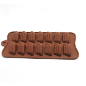 Molde silicona choco rectangular x15 cav