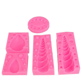 Molde silicona cuerno unicornio 3D