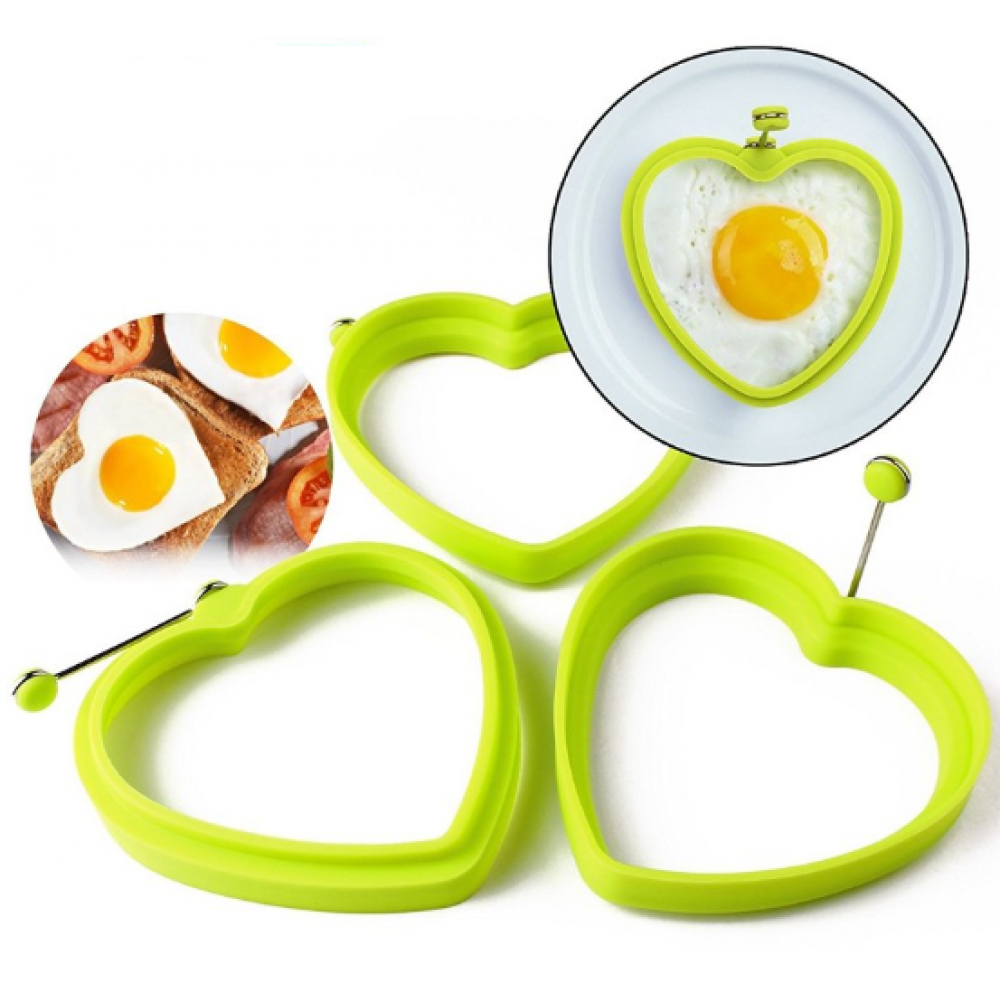 Molde silicona corazon para huevos/pancakes