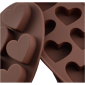 Molde silicona corazones  x 10 cav 