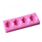 Molde silicona labios x 4 cav