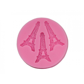 Molde silicona torres Eiffel x 3 Und