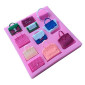 Molde silicona carteras marcas x 9 cav