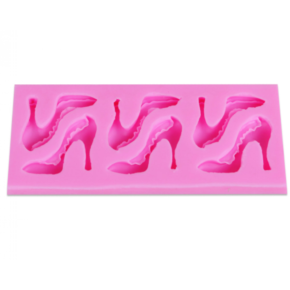 Molde silicona tacones x 6 cav