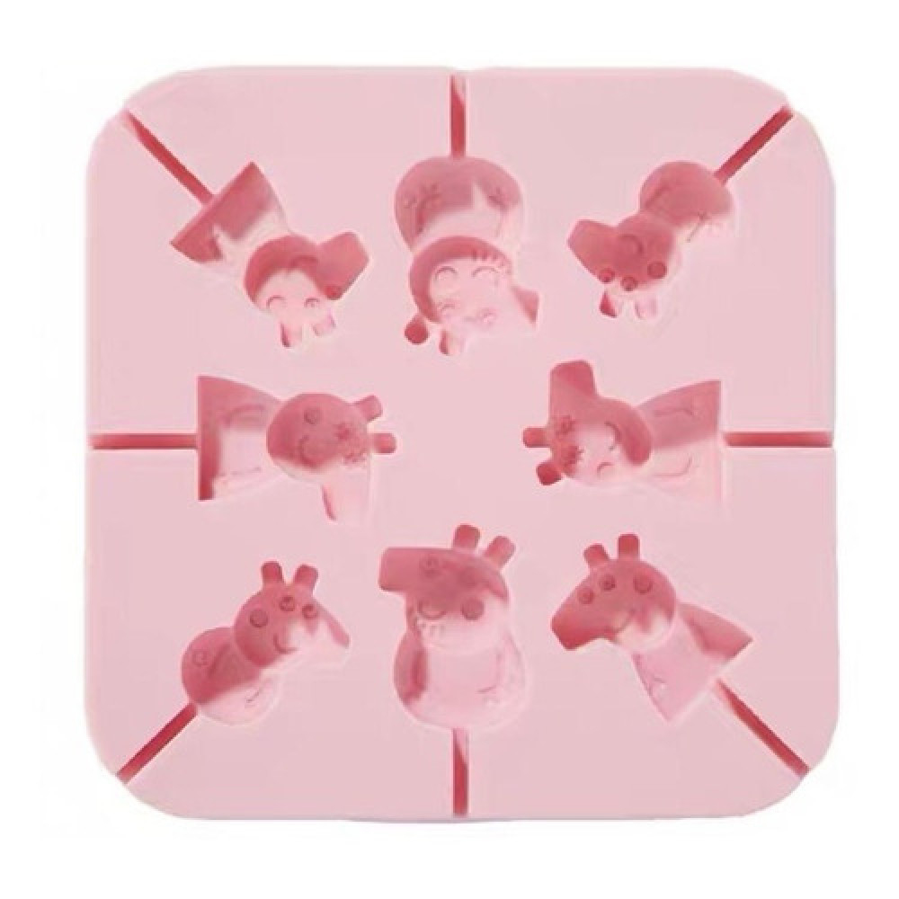 Molde silicona paleta peppa pig x 8 cav