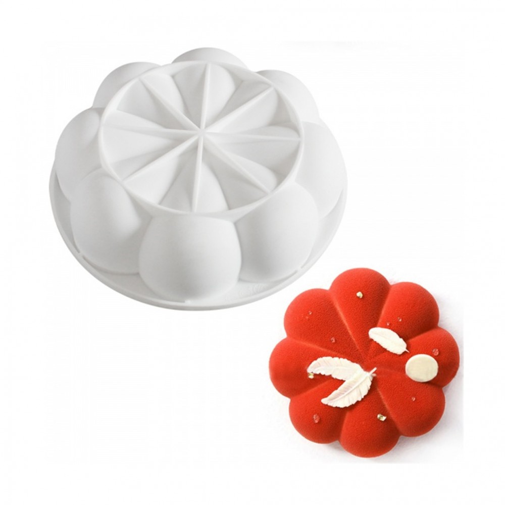 Molde silicona mousse flor 8 petalos